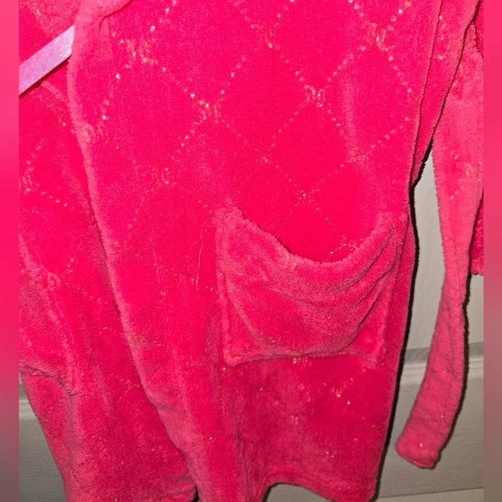 Juicy Couture Hot Pink w/ Gold All Over Print JC Logo Childs Girls Youth 6 6X S